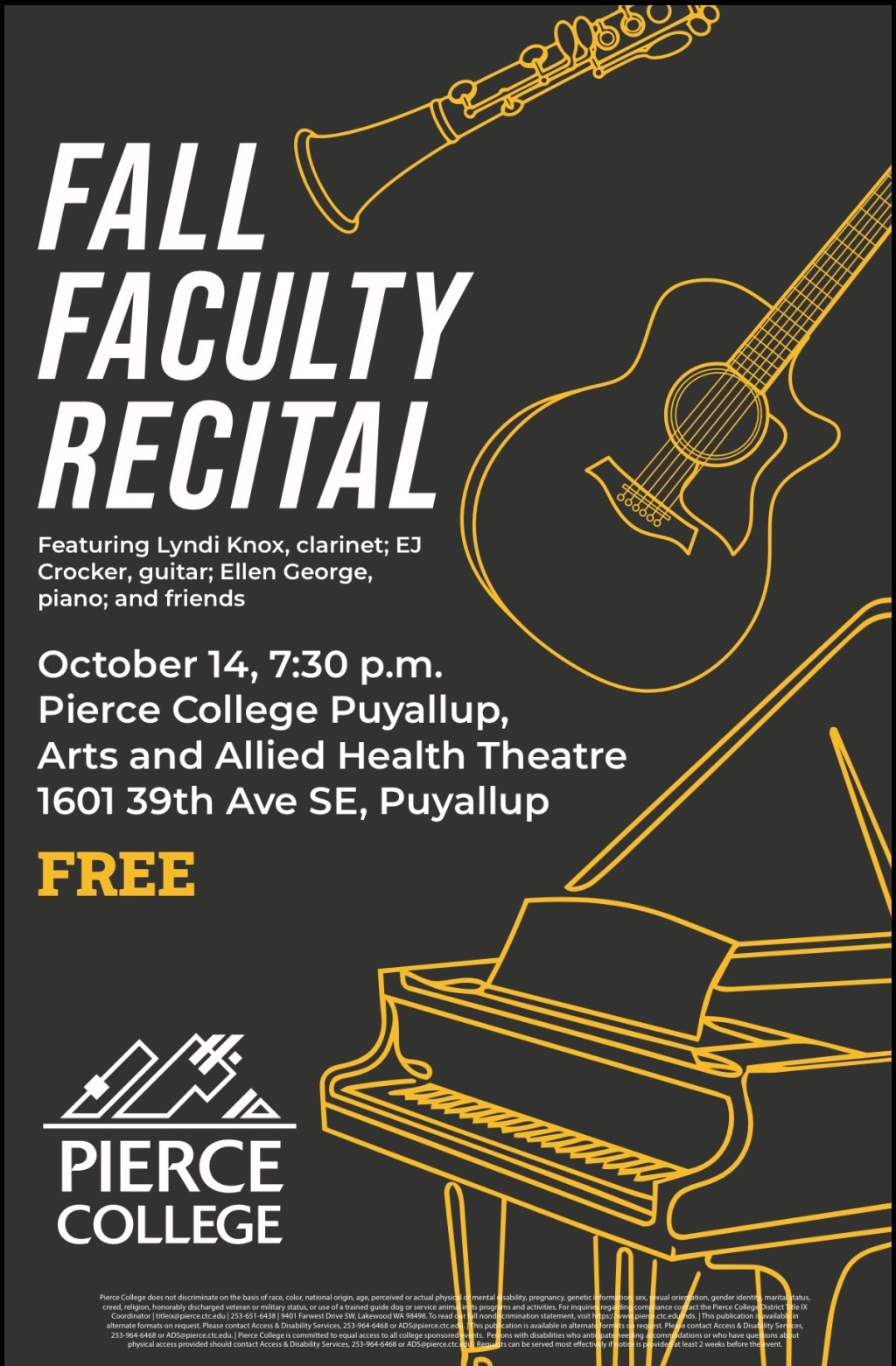 Pierce College Faculty Recital – Oct 14, 2026